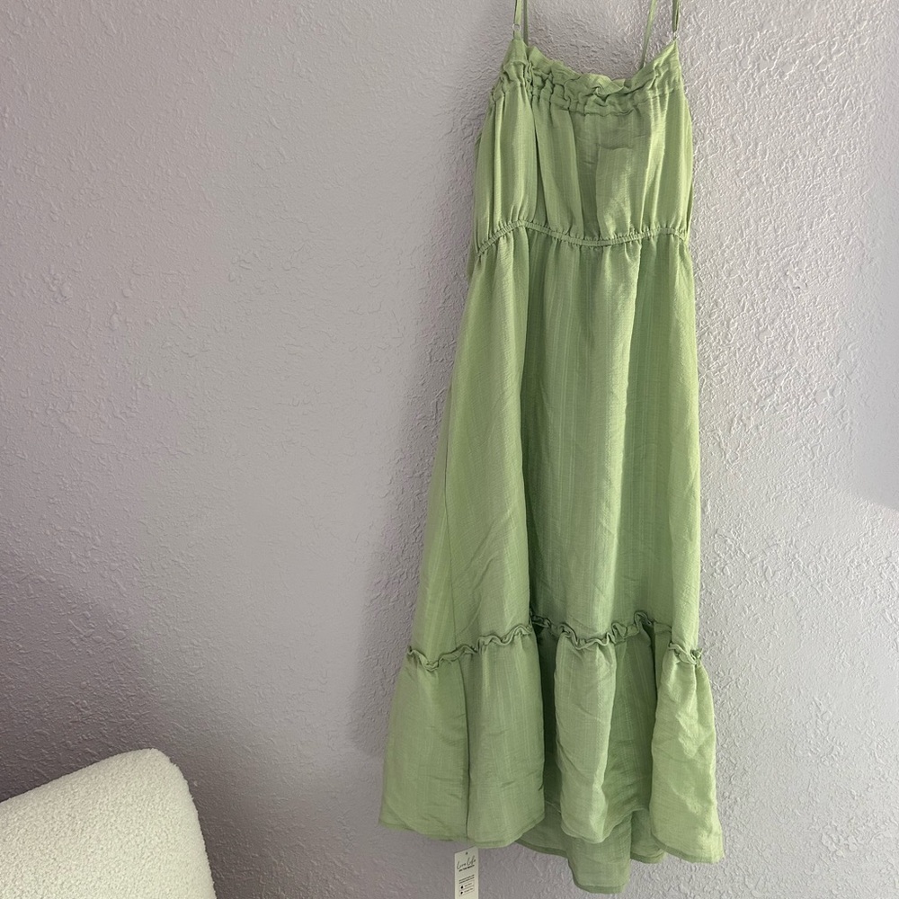 Sage green summer dress from Cupshe, never worn. Open tie back. Tags on.